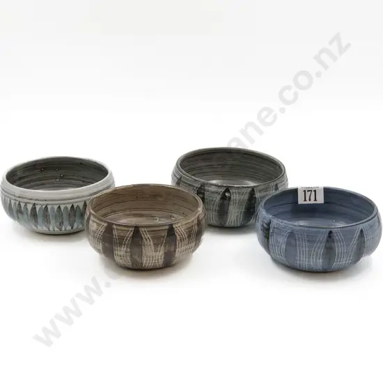 Four Hanmer Pottery Bowls
