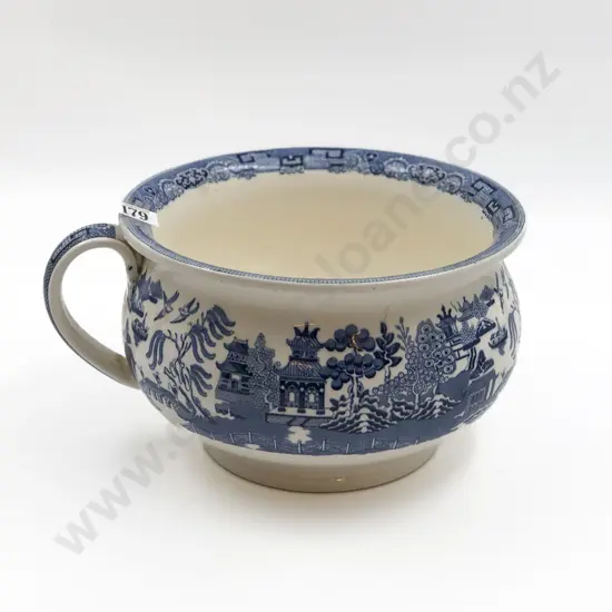 Willow Pattern Blue and White Potty