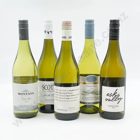 Six Bottles of Assorted NZ Pinot Gris