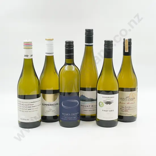 Six Bottles of Assorted NZ Pinot Gris