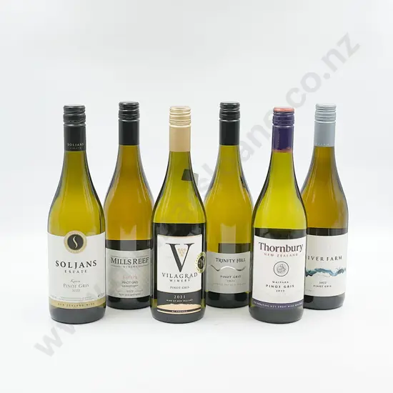 Six Bottles of Assorted NZ Pinot Gris