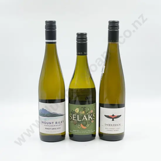 Six Bottles of Assorted NZ Pinot Gris