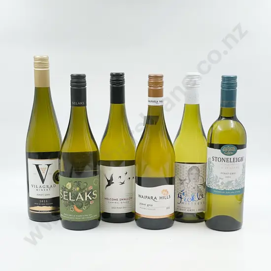 Six Bottles of Assorted NZ Pinot Gris