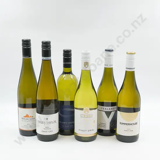Six Bottles of Assorted NZ Pinot Gris