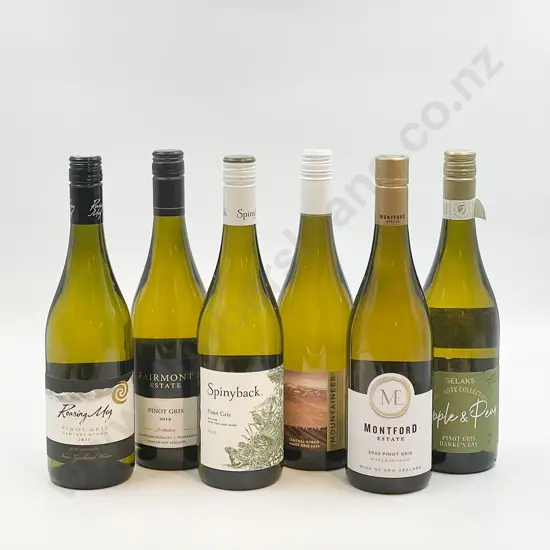 Six Bottles of Assorted NZ Pinot Gris