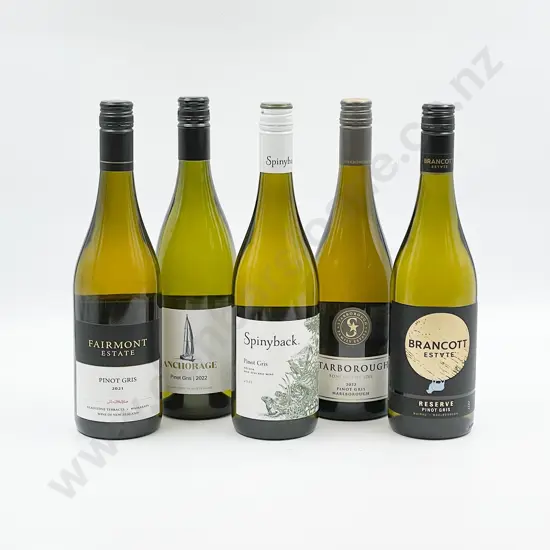 Six Bottles of Assorted NZ Pinot Gris