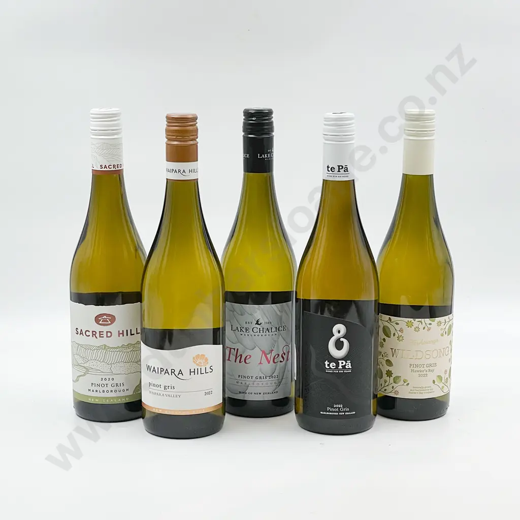 Six Bottles of Assorted NZ Pinot Gris Image 1++