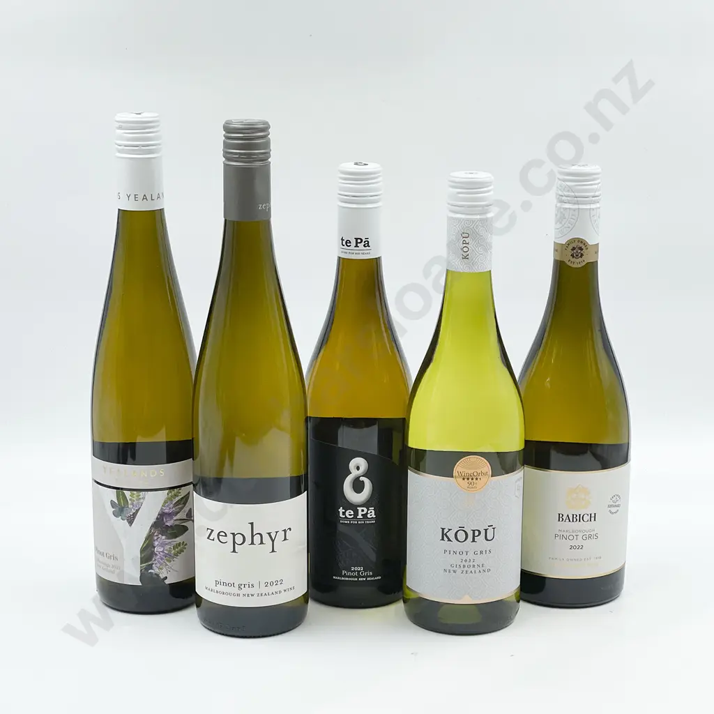 Six Bottles of Assorted NZ Pinot Gris Image 1++