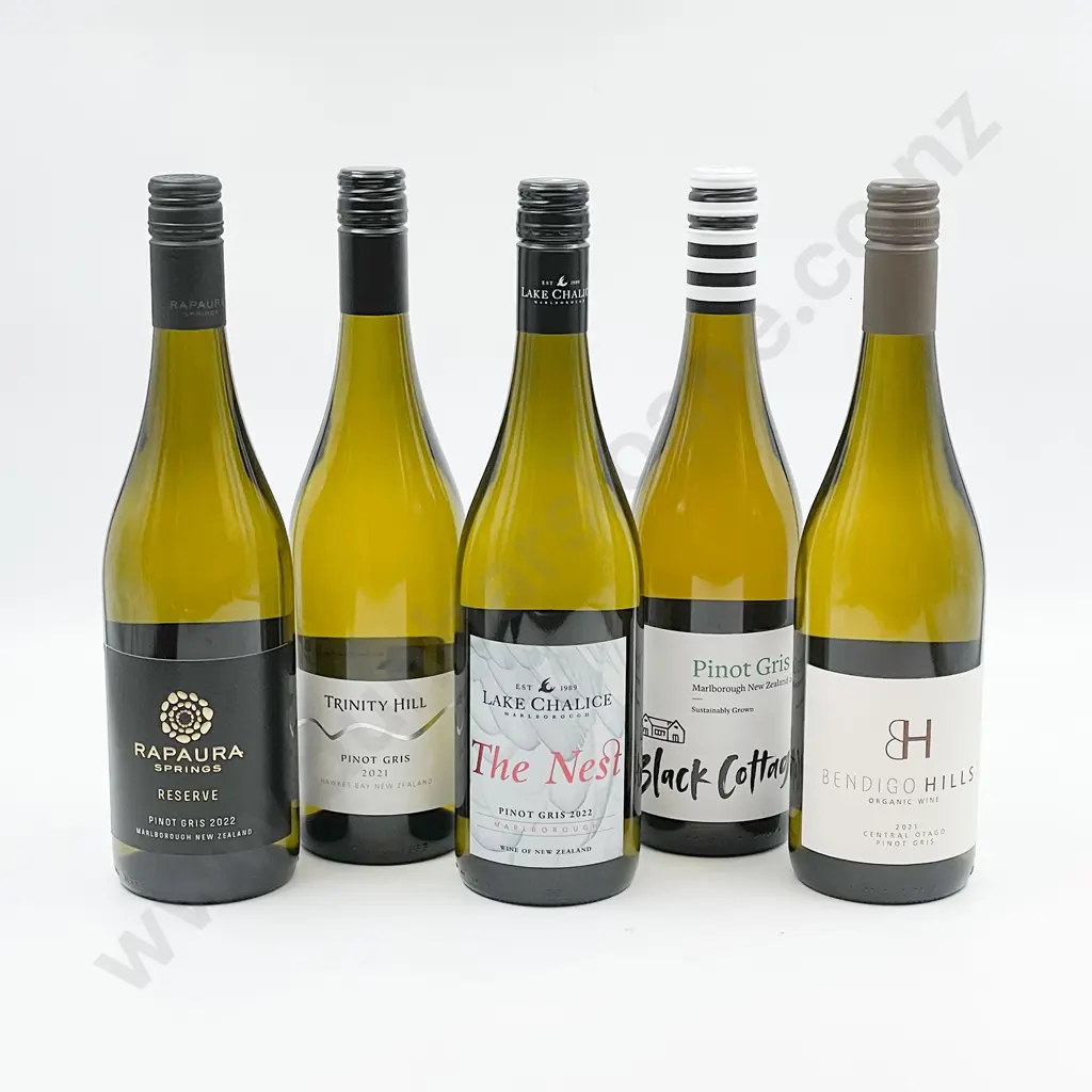 Six Bottles of Assorted NZ Pinot Gris Image 1++