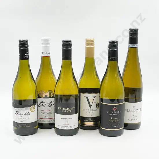 Six Bottles of Assorted NZ Pinot Gris