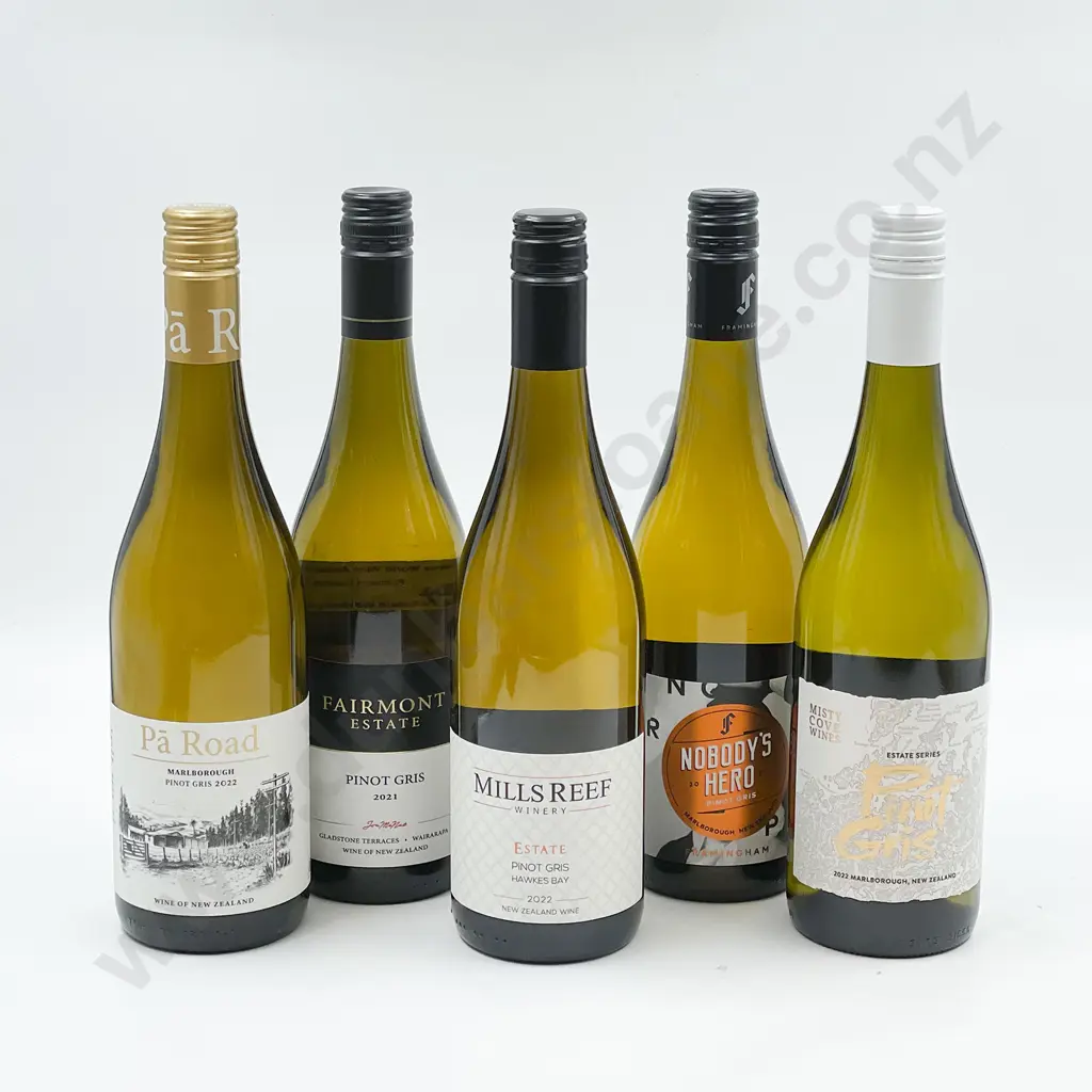 Six Bottles of Assorted NZ Pinot Gris Image 1++