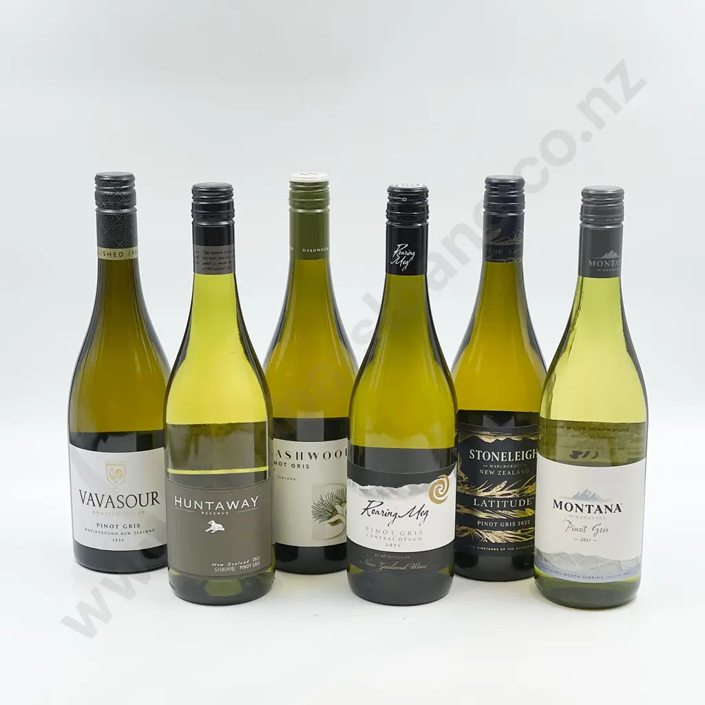 Six Bottles of Assorted NZ Pinot Gris Image 1++