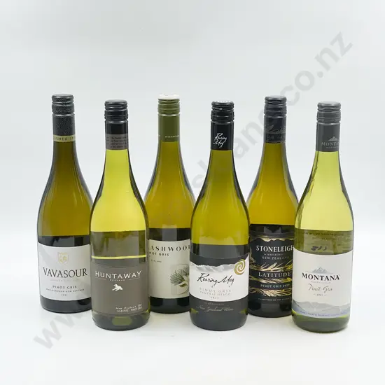 Six Bottles of Assorted NZ Pinot Gris