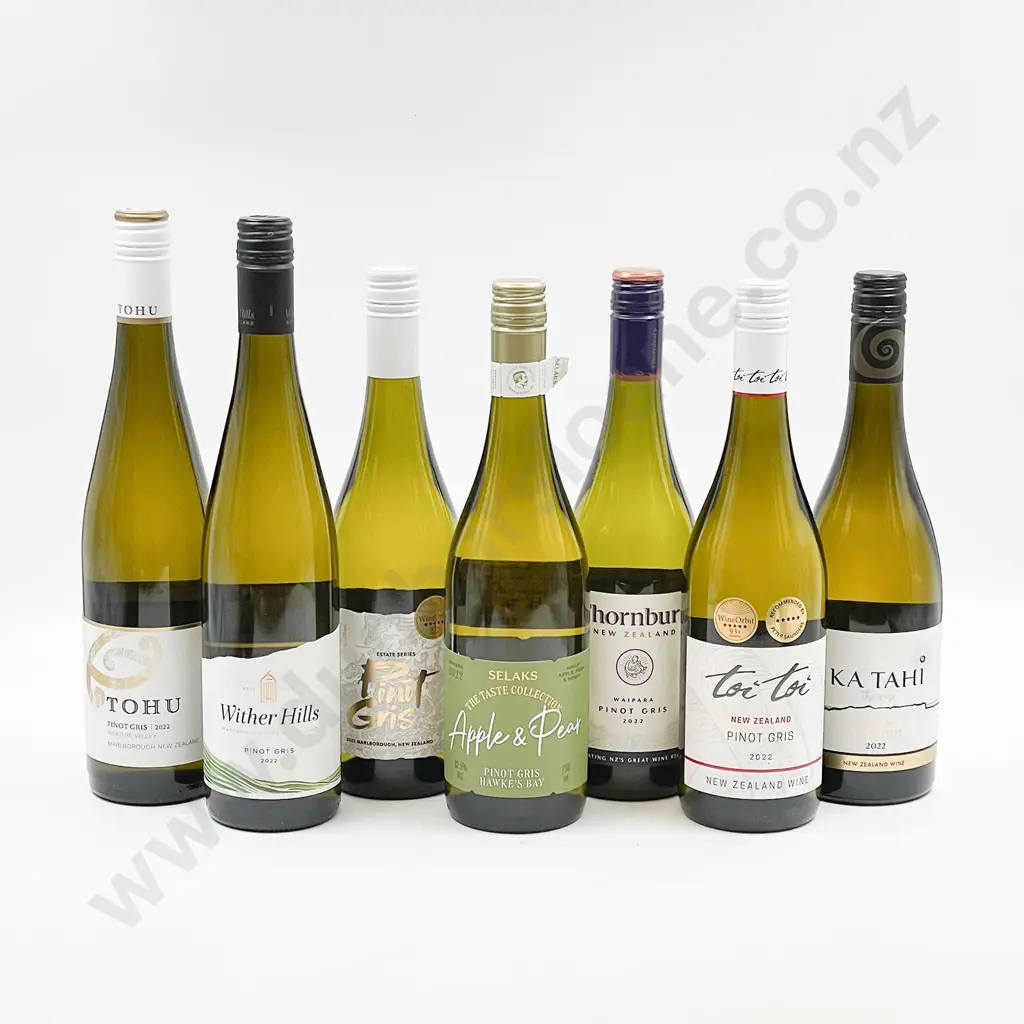 Seven Bottles of Assorted NZ Pinot Gris Image 1++