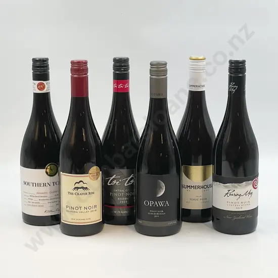 Six Bottles of Assorted NZ Pinot Noir