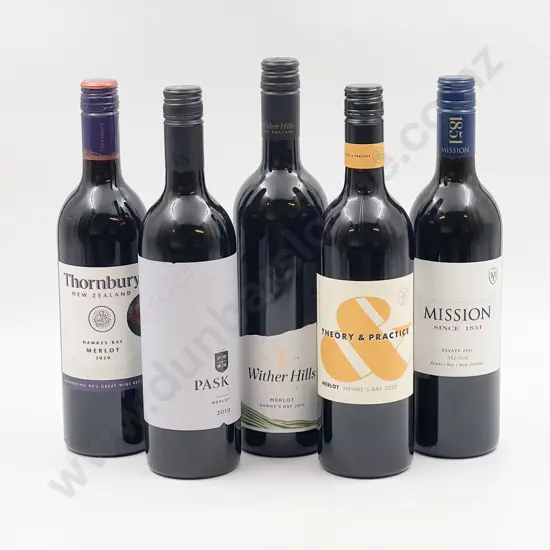 Six Bottles of Assorted NZ Merlot