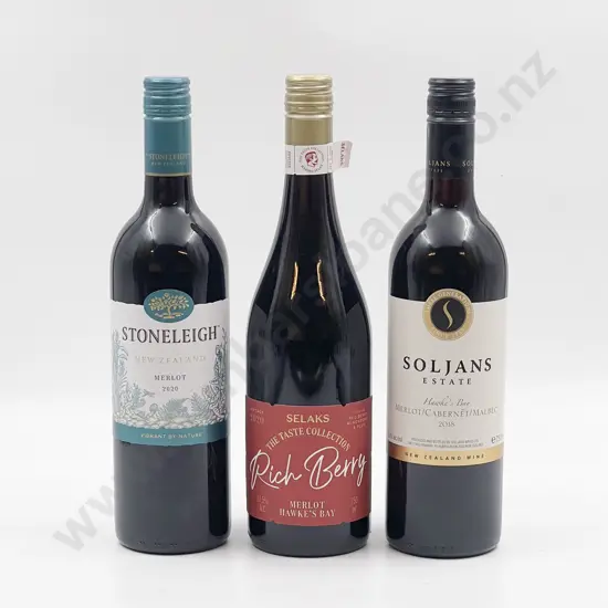 Six Bottles of Assorted NZ Merlot