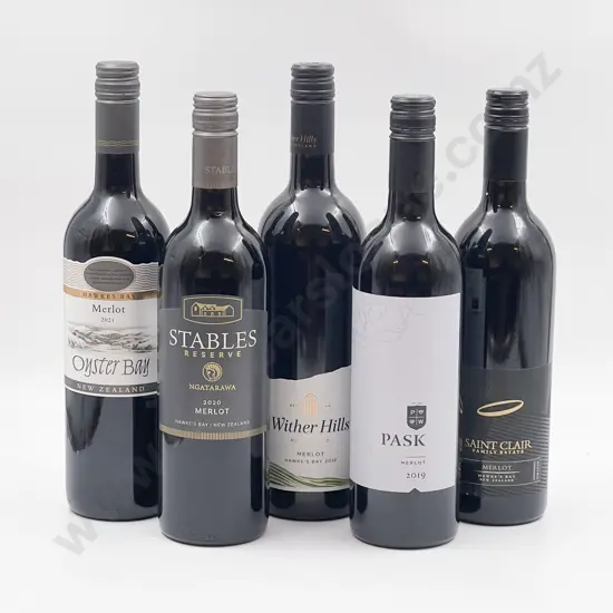 Six Bottles of Assorted NZ Merlot