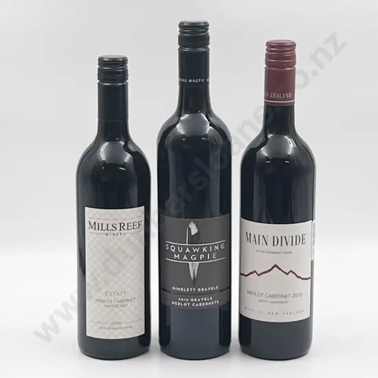 Six Bottles of Assorted NZ Merlot Cabernet