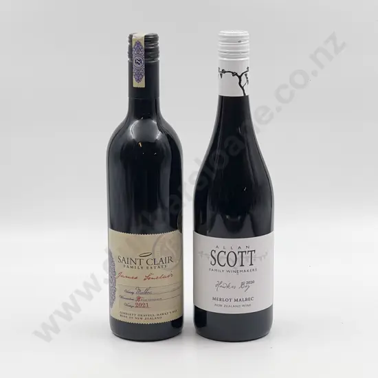 Three Bottles of Allan Scott Merlot Malbec & Three Bottles of Saint Clair Malbec