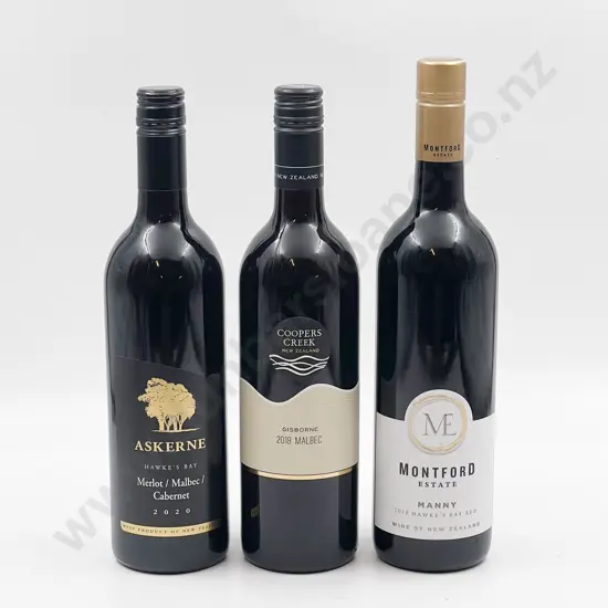 Three Bottles of Montford Estate 'Manny' & Three Bottles of Cooper's Creek Malbec
