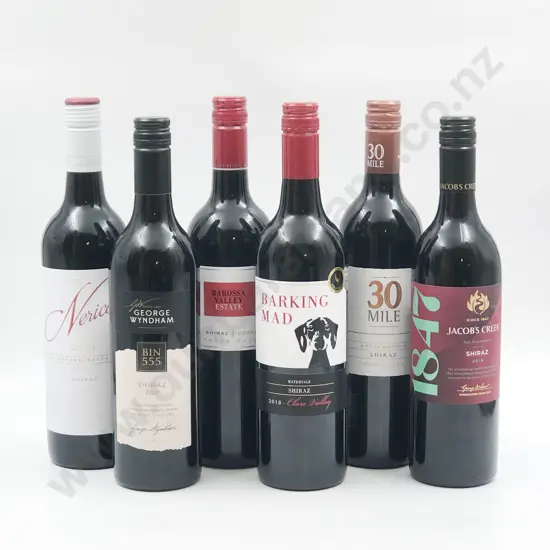Six Bottles of Assorted Australian Shiraz