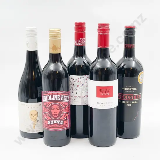 Five Bottles of Assorted Australian Shiraz