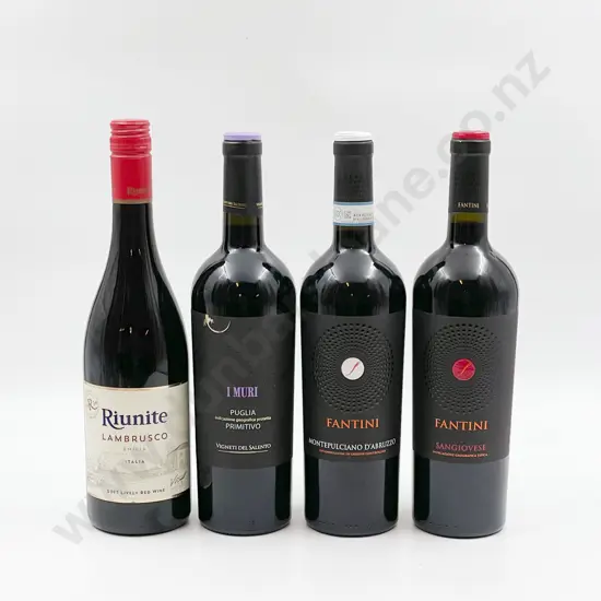 Four Bottles Assorted of Italian Red Wine