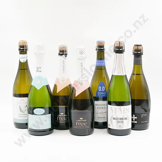 Nine Bottles of Assorted International Alcohol Free Sparkling Wine