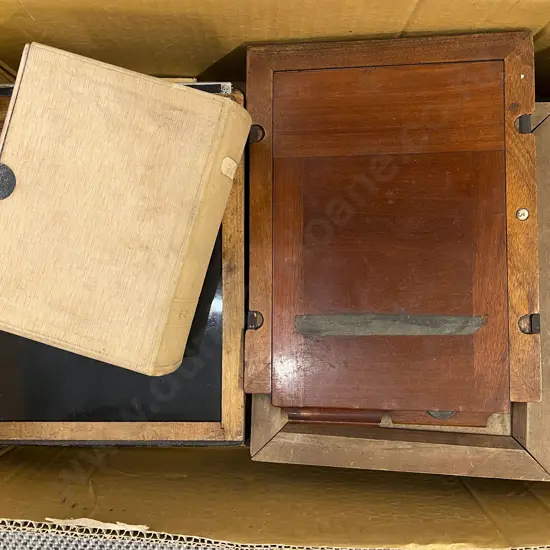 Collection Various Mahogany Camera Plates