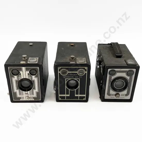 Kodak Brownie Box Camera & Two Others