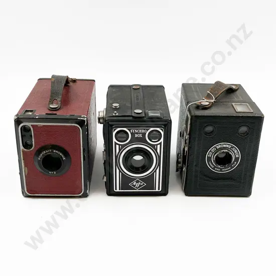 Kodak Brownie Box Camera & Two Others