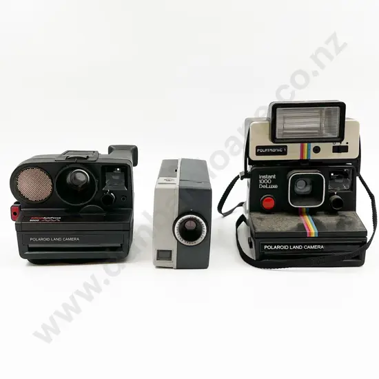 Two Polaroids & One Kodak Video Camera