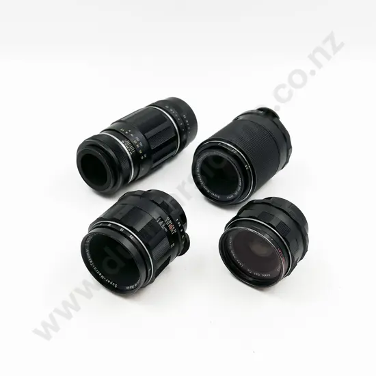 Collection of Five Takumar Asahi Pentax Camera Lenses
