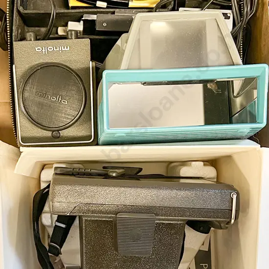 Boxed Polaroid & Minolta Projector