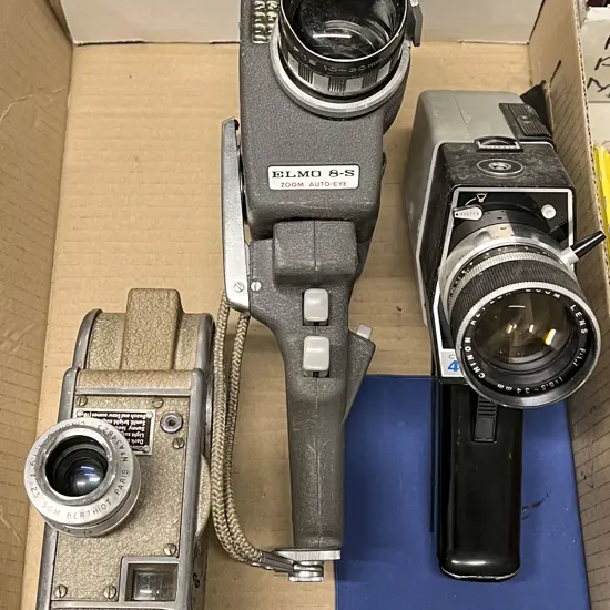 Three 8mm Film Video Cameras