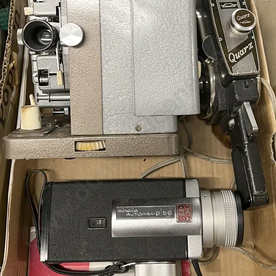 Projector & Two 8mm Film Video Cameras