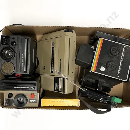 Three Polaroid Instant Cameras with Kodak and Colour Film