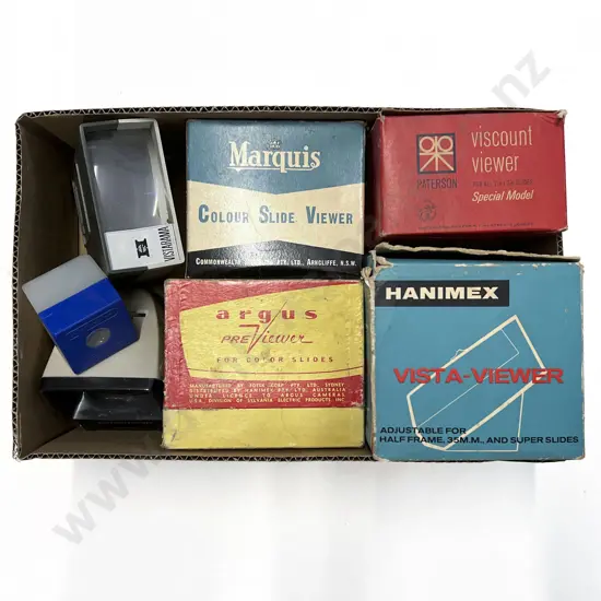 Seven Various Film Slide Viewers