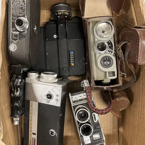Five Movie Cameras Including One Cased
