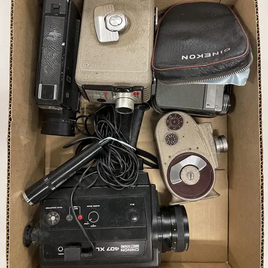 Five Movie Cameras Including Two Cased