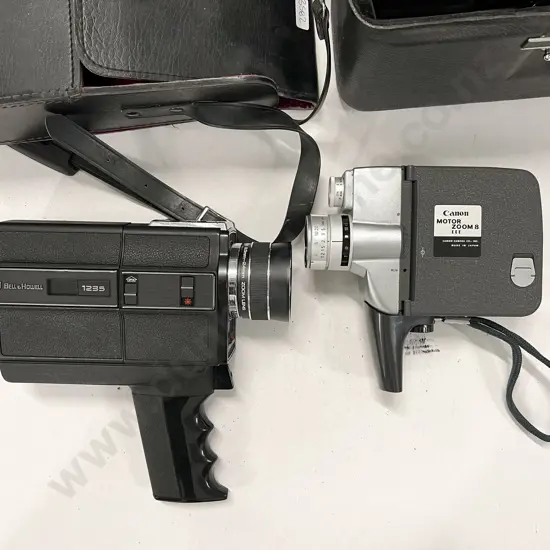 Two Cased Movie Cameras