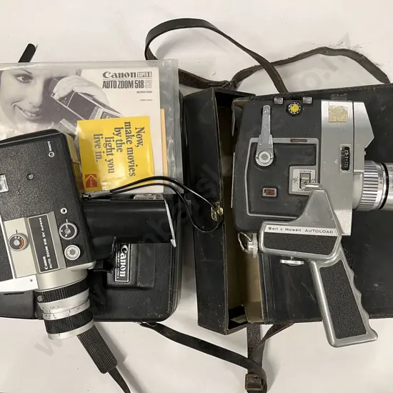 Two Cased Movie Cameras