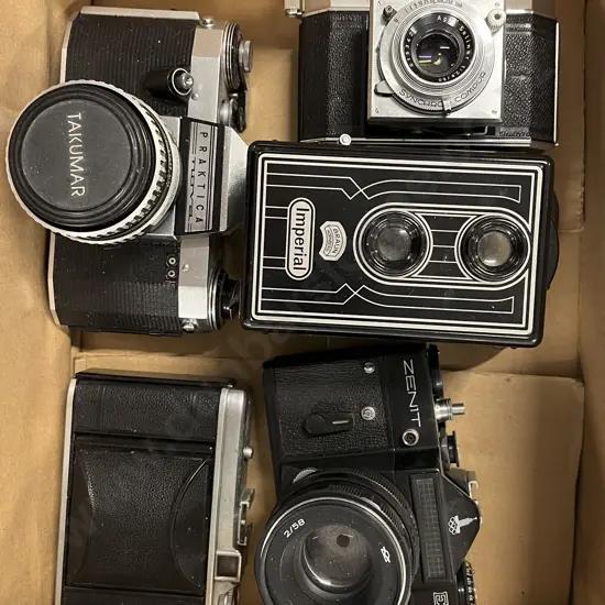 Five Various Vintage Cameras