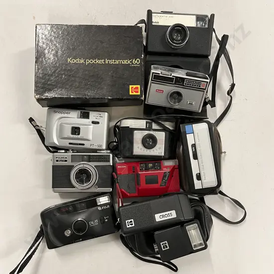 Quantity of Assorted Pocket Cameras