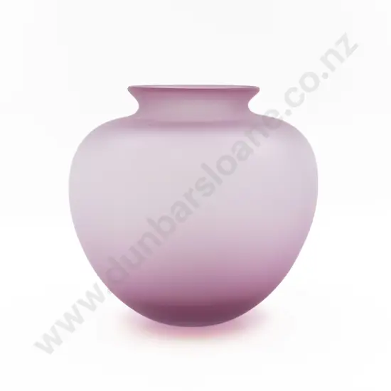 Pink Ovoid  Art Glass Vase