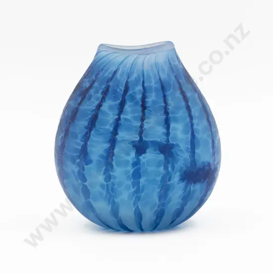 Lynden Over Compressed Ovoid Studio Glass Vase