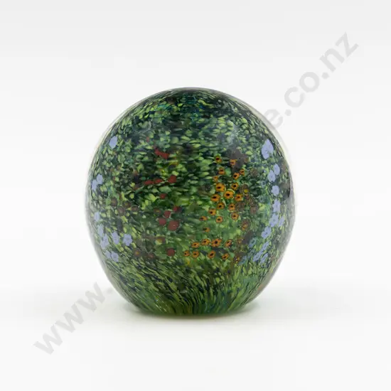 Peter Raos "Monet Spring" Glass Paperweight