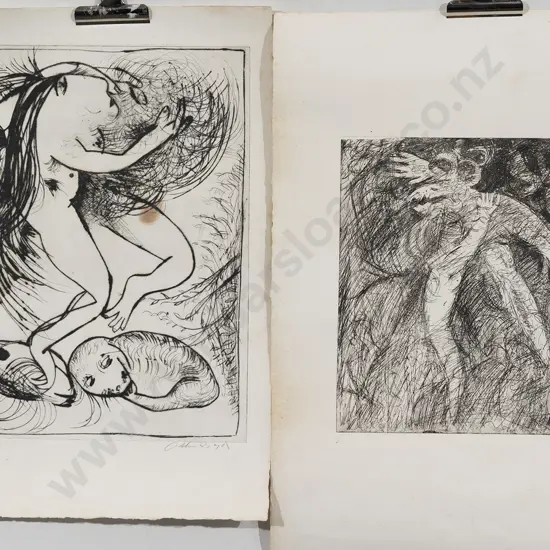 Arthur Boyd (1920 - 99) - Two Untitled Etchings (unframed)