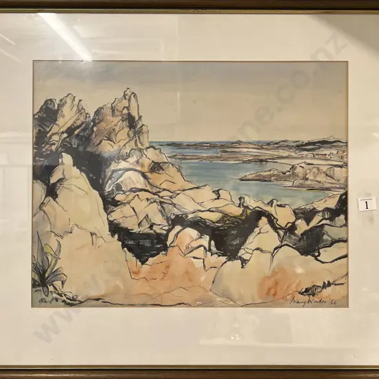 Mary Winder - Rocky Coast Watercolour